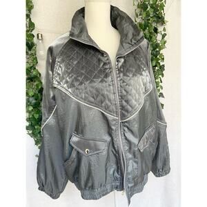 Vintage 90's Active Frontier Gray Wind breaker Jacket Men's Large